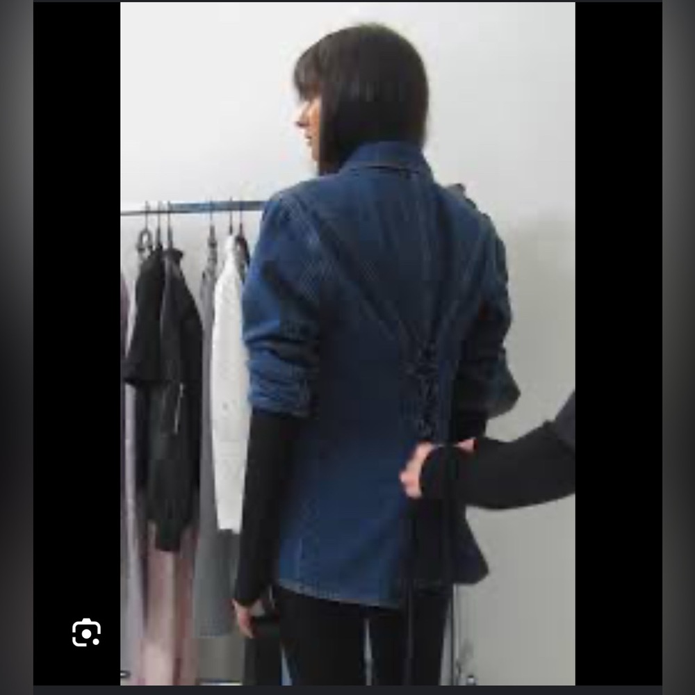 NA-KD denim lacing blazer
